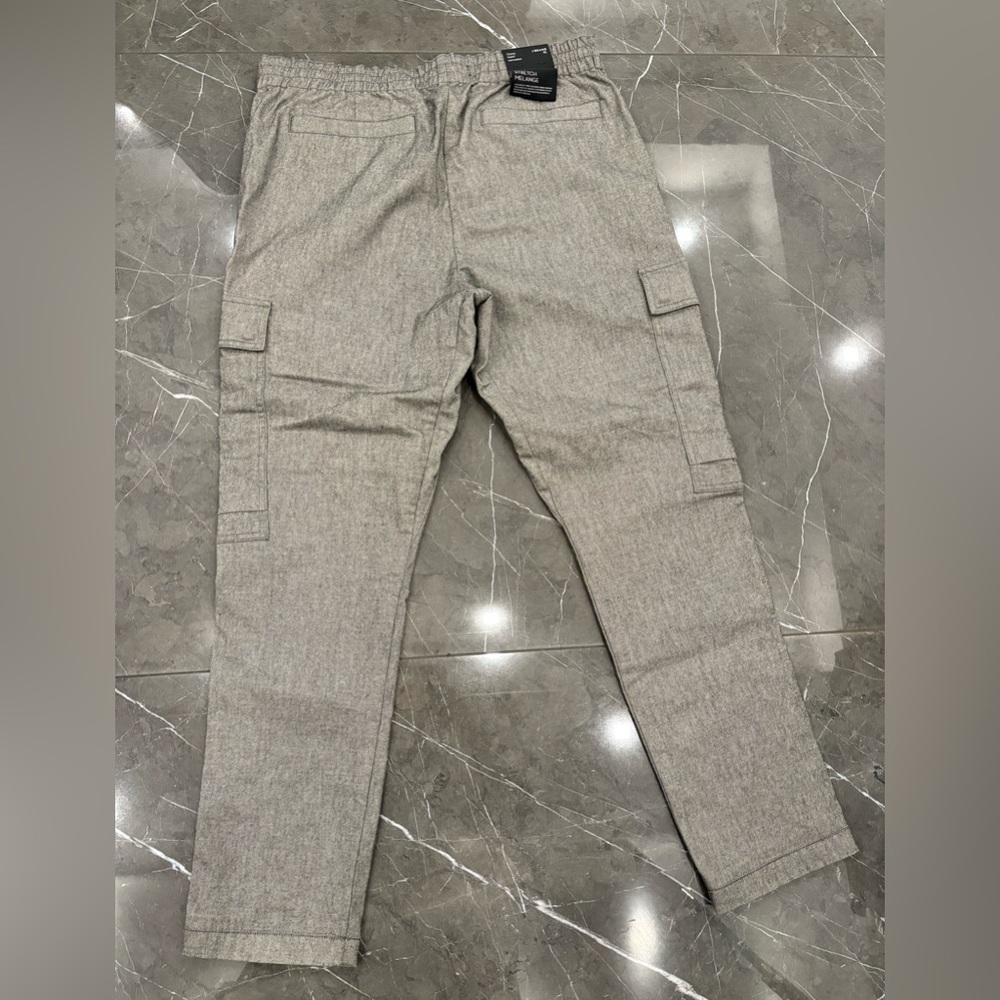 NWT J Brand Felix Pant Slim Slouch Cargo Pants  Stretch Melange Grey XL 36 X 30